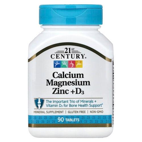 21st Century Calcium Magnesium Zinc D3 90 Tablets product image
