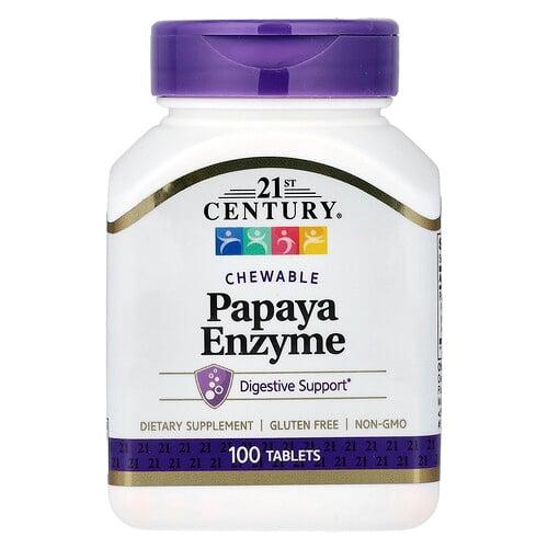 21 센츄리 21st Century, 츄어블 파파야 효소, 100정 product image
