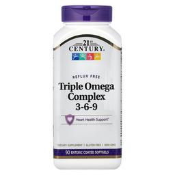 21st Century Triple Omega Complex 3 6 9 90 Enteric Coated Softgels