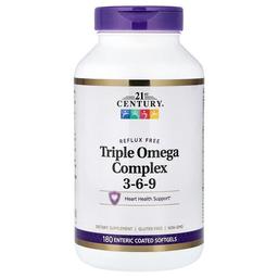21st Century Triple Omega Complex 3 6 9 180 Enteric Coated Softgels