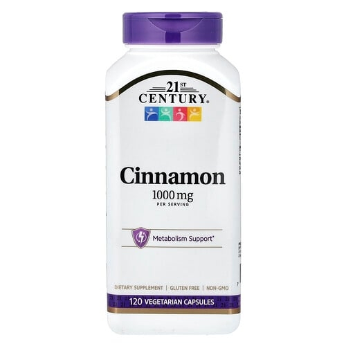 21st Century Cinnamon 120 Vegetarian Capsules 500 Mg Per Capsule product image