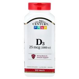 21st Century Vitamin D3 500 Tablets