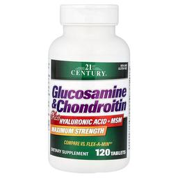 21st Century Glucosamine Chondroitin Plus Hyaluronic Acid Msm 120 Tablets