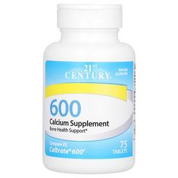 21st Century Calcium Supplement 600 75 Tablets 600 Mg Per Tablet