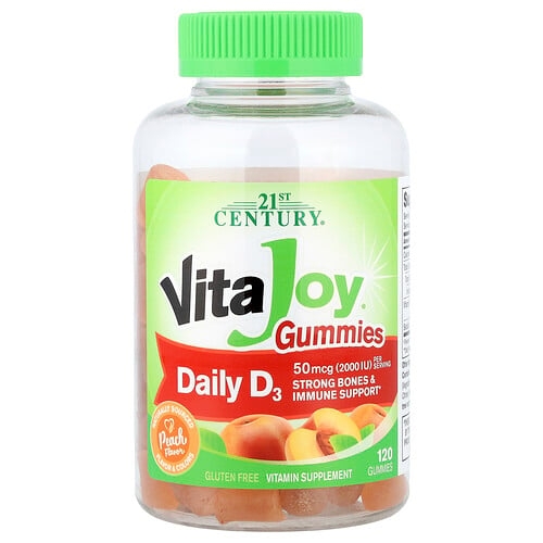 21st Century Vitajoy Daily D3 Gummies Peach 120 Gummies product image
