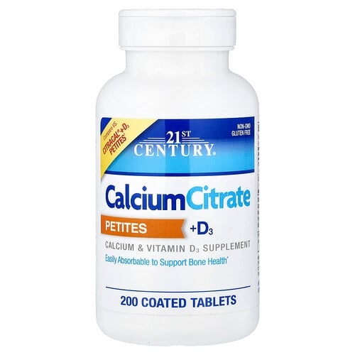 21st Century Calcium Citrate Petites D3 200 Coated Tablets product image