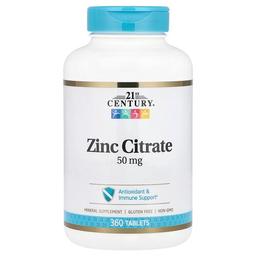 21st Century Zinc Citrate 50 Mg 360 Tablets