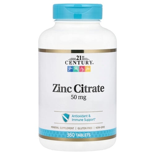 21st Century Zinc Citrate 50 Mg 360 Tablets product image