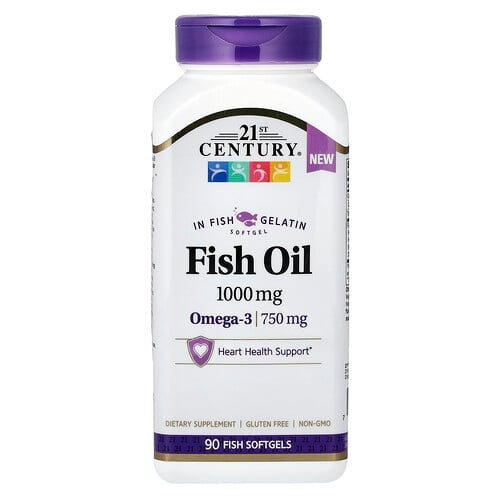 21st Century Fish Oil 1 000 Mg 90 Fish Softgels product image