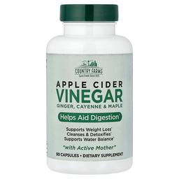 Country Farms Apple Cider Vinegar Ginger Cayenne Maple 90 Capsules