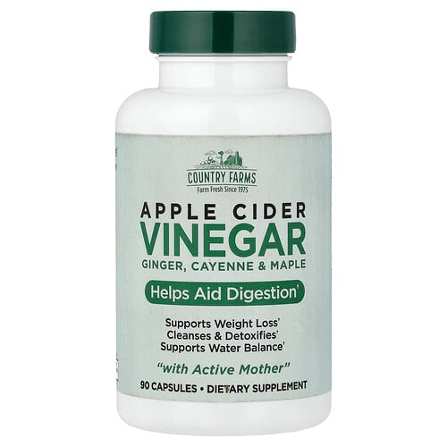 Country Farms Apple Cider Vinegar Ginger Cayenne Maple 90 Capsules product image