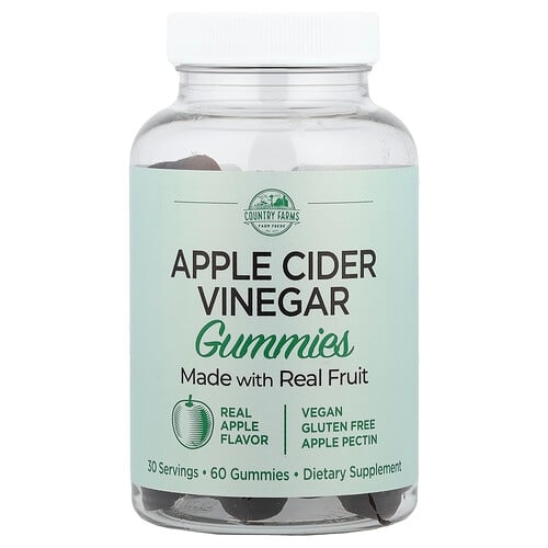 Country Farms Apple Cider Vinegar Gummies Real Apple 60 Gummies 250 Mg Per Gummy product image