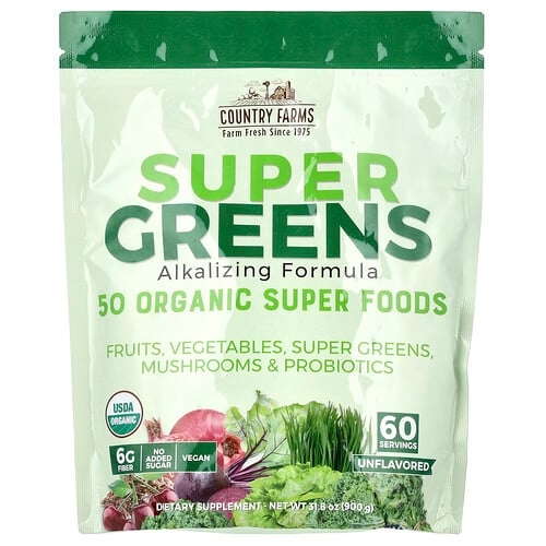Country Farms Super Greens Alkalizing Formula Unflavored 31 8 Oz 900 G product image