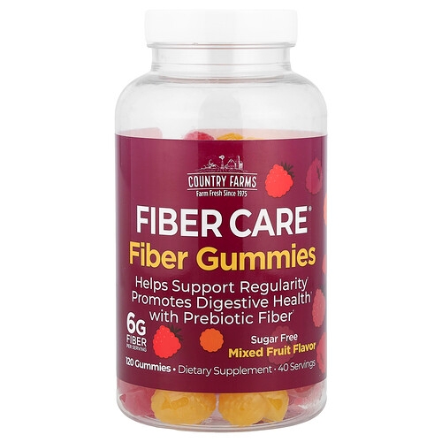 Country Farms Fiber Care Fiber Gummies Mixed Fruit 120 Gummies product image
