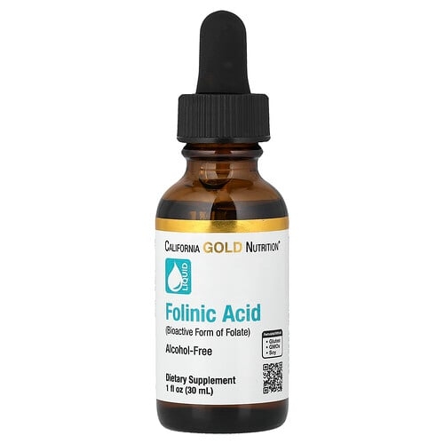 California Gold Nutrition Folinic Acid Alcohol Free 1 Fl Oz 30 Ml product image