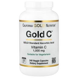 California Gold Nutrition Gold C Usp Grade Vitamin C 1 000 Mg 240 Veggie Capsules