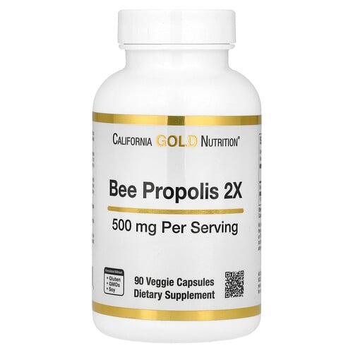 California Gold Nutrition Bee Propolis 2x Concentrated Extract 500 Mg 90 Veggie Caps product image