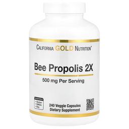 California Gold Nutrition Bee Propolis 2x Concentrated Extract 500 Mg 240 Veggie Capsules