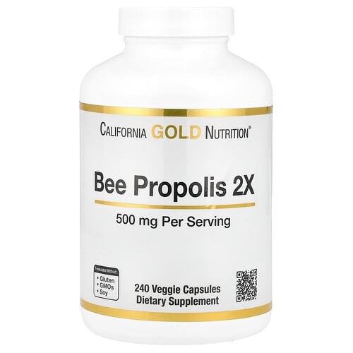 California Gold Nutrition Bee Propolis 2x Concentrated Extract 500 Mg 240 Veggie Capsules product image