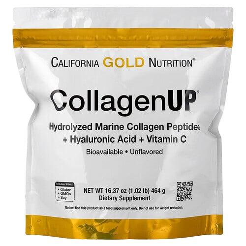 California Gold Nutrition Collagenup Hydrolyzed Marine Collagen Peptides With Hyaluronic Acid And Vitamin C Unflavored 1 02 Lb 464 G product image