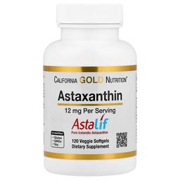 California Gold Nutrition Astaxanthin Astalif Pure Icelandic 12 Mg 120 Veggie Softgels