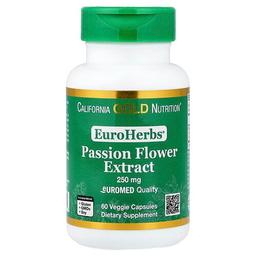 California Gold Nutrition Euroherbs Passion Flower Extract Euromed Quality 250 Mg 60 Veggie Capsules