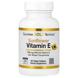 California Gold Nutrition Sunflower Vitamin E With Mixed Tocopherols 400 Iu 90 Veggie Softgels