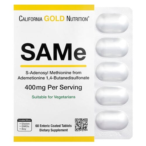 California Gold Nutrition Same Butanedisulfonate 400 Mg 60 Enteric Coated Tablets product image