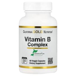 California Gold Nutrition Vitamin B Complex With Folate Biotin Pantothenic Acid And Vitamin B6 60 Veggie Capsules