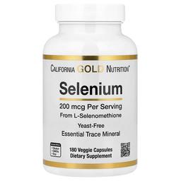 California Gold Nutrition Selenium Yeast Free 200 Mcg 180 Veggie Capsules