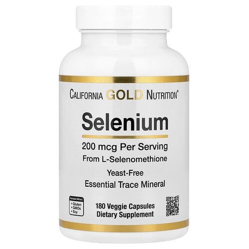 California Gold Nutrition Selenium Yeast Free 200 Mcg 180 Veggie Capsules product image