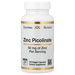 California Gold Nutrition Zinc Picolinate 50 Mg 120 Veggie Capsules