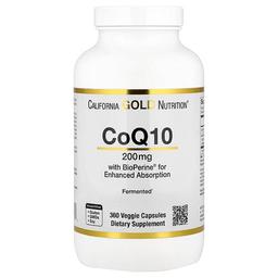 California Gold Nutrition Coq10 With Bioperine Black Pepper Extract 360 Veggie Capsules