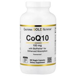 California Gold Nutrition Coq10 Ubiquinone Usp With Bioperine Black Pepper Extract Enhanced Bioavailability 100 Mg 360 Veggie Capsules