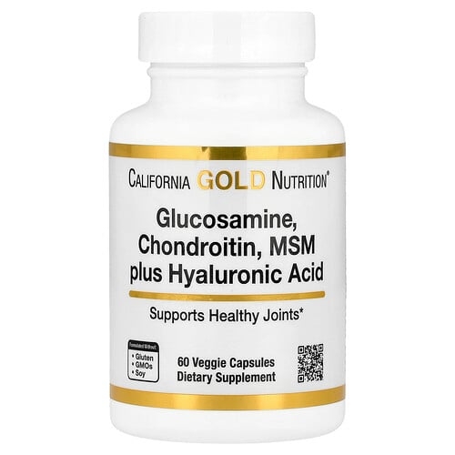 California Gold Nutrition Glucosamine Chondroitin Msm Plus Hyaluronic Acid 60 Veggie Capsules product image