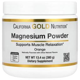 California Gold Nutrition Magnesium Powder Beverage Orange 13 4 Oz 380 G