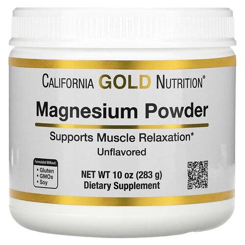 California Gold Nutrition Magnesium Powder Beverage Unflavored 10 Oz 283 G product image
