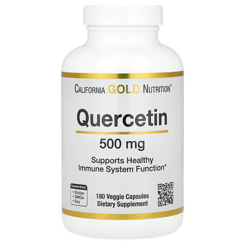 캘리포니아 골드 뉴트리션 California Gold Nutrition, 퀘르세틴, 500mg, 베지 캡슐 180정 product image