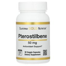 California Gold Nutrition Pterostilbene 50 Mg 30 Veggie Capsules