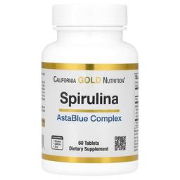 California Gold Nutrition Spirulina Organic Astablue Complex Blend 60 Tablets