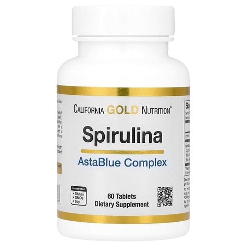 California Gold Nutrition Spirulina Organic Astablue Complex Blend 60 Tablets product image