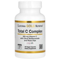 California Gold Nutrition Total C Complex With Ascorbic Acid Amla Extract Citrus Bioflavonoids Rose Hip Extract 500 Mg 60 Veggie Capsules