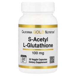 California Gold Nutrition S Acetyl L Glutathione 100 Mg 30 Veggie Capsules
