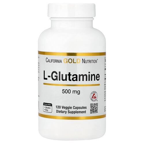 California Gold Nutrition L Glutamine Ajipure 120 Veggie Capsules 500 Mg Per Capsule product image