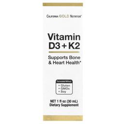 California Gold Nutrition Vitamin D3 K2 As Mk4 25 Mcg 1 000 Iu 1 Fl Oz 30 Ml