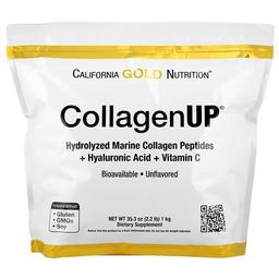 California Gold Nutrition Collagenup Hydrolyzed Marine Collagen Peptides With Hyaluronic Acid And Vitamin C Unflavored 2 2 Lb 1 Kg