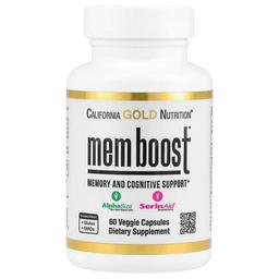 California Gold Nutrition Mem Boost Memory Cognitive Support With Alpha Gpc Lion S Mane Extract Coffee Fruit Extract And Phosphatidylserine 60 Veggie Capsules