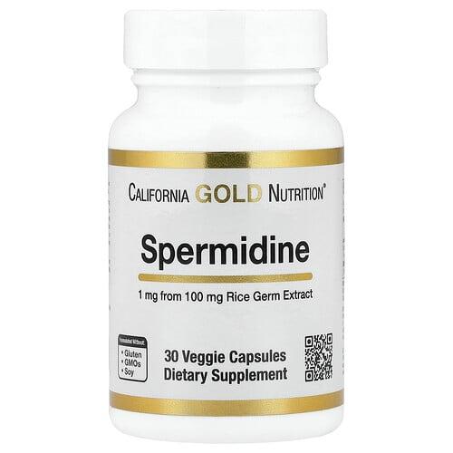 California Gold Nutrition Spermidine Rice Germ Extract 1 Mg 30 Veggie Capsules product image