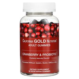 California Gold Nutrition Cranberry Probiotic Gummies With Cranberry Concentrate Fructooligosaccharides And Bacillus Coagulans Natural Cranberry 90 Vegetarian Gummies