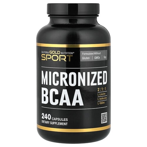 California Gold Nutrition Sport Micronized Bcaa Branched Chain Amino Acids 240 Capsules product image